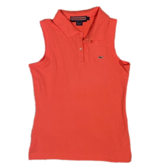 Vineyard Vines Pink Sleeveless Polo Shirt Size Small - Picture 1 of 5